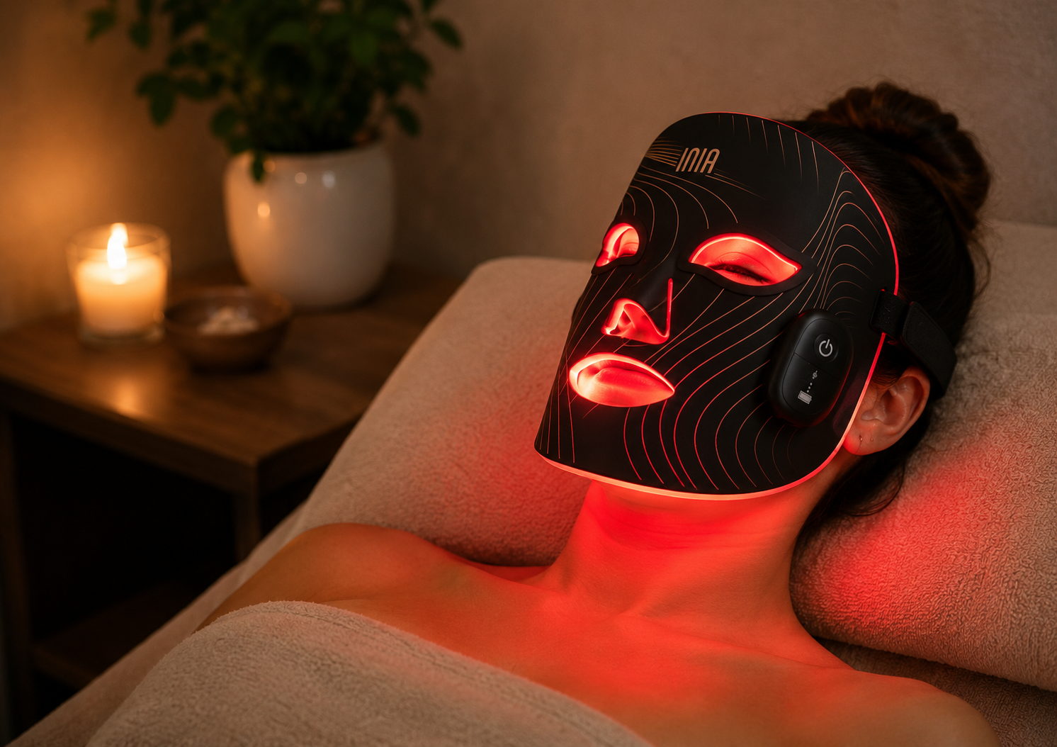 Máscara LED de Luz Roja Facial